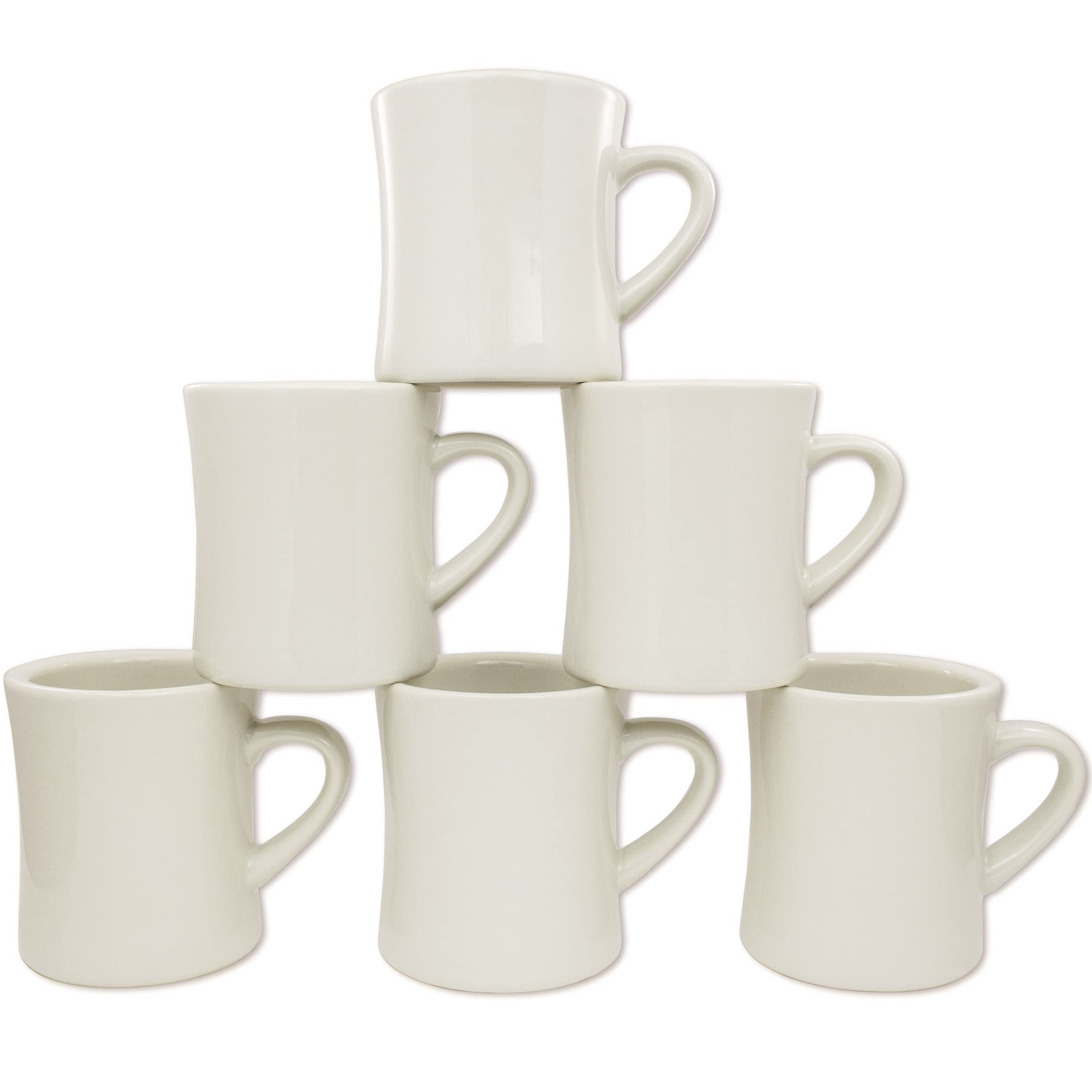 COLETTI off-white diner mug front view showing durable design and classic look