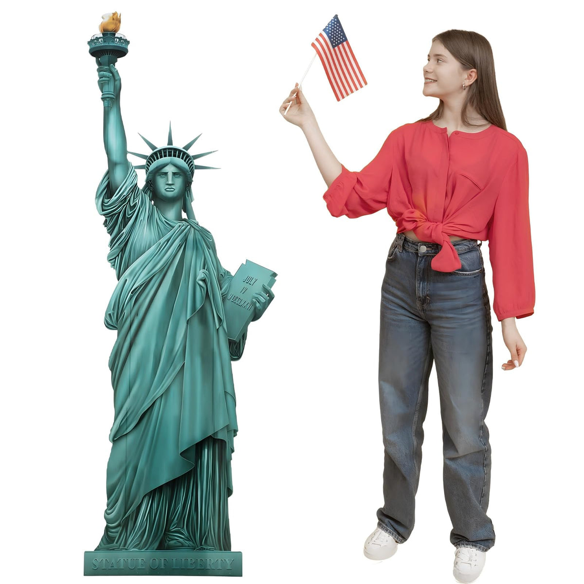 Colingmill Statue of Liberty front view showing full 5 ft impact and event appeal