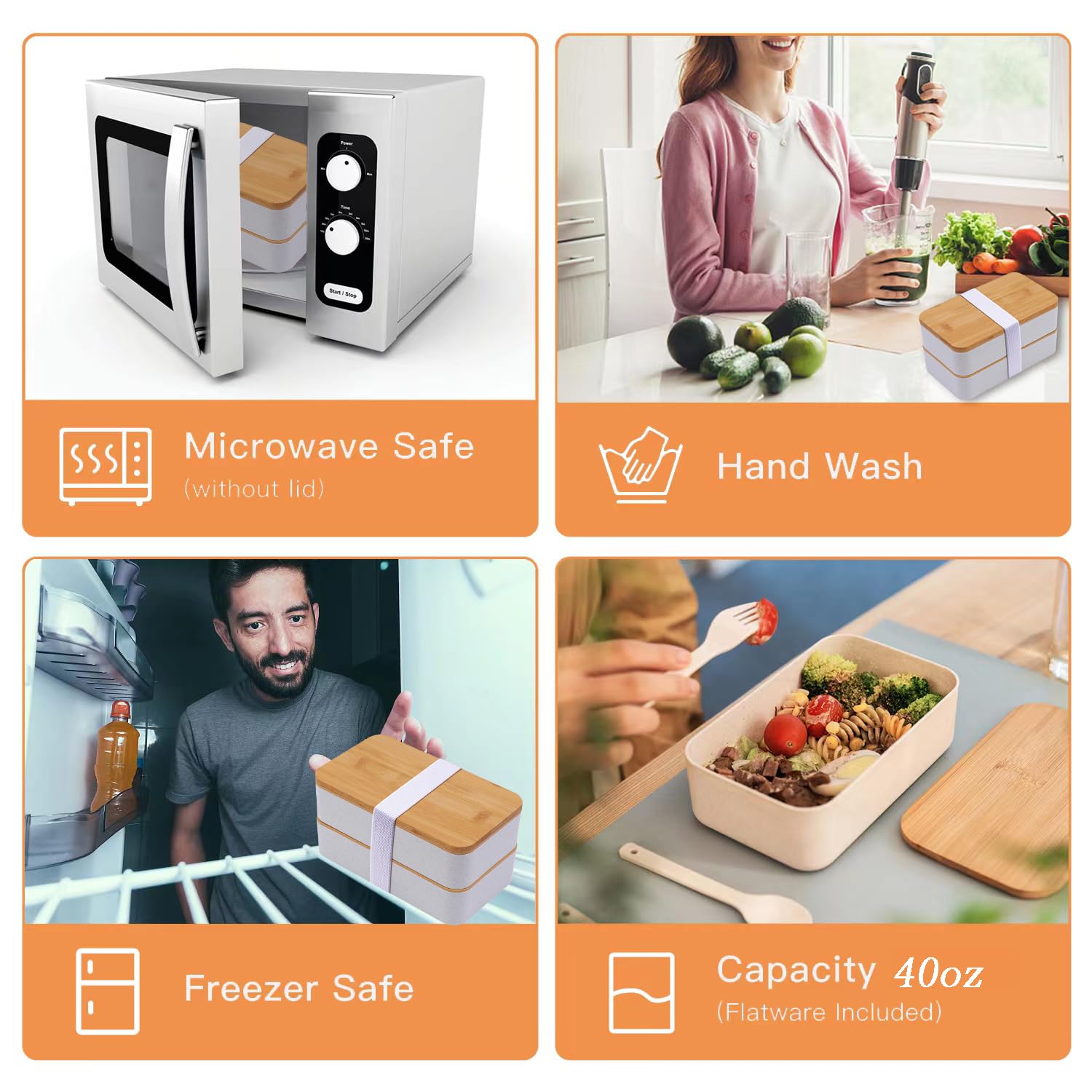 Collect Beauty stacked compartments open to show separated meal organization and portion control