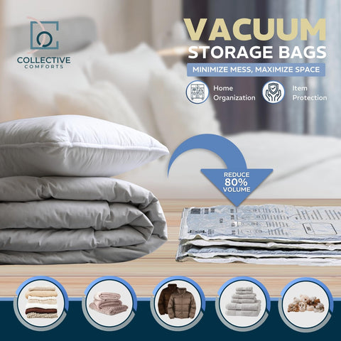 Collective Comforts Jumbo bag close-up on double zipper ensuring airtight protection