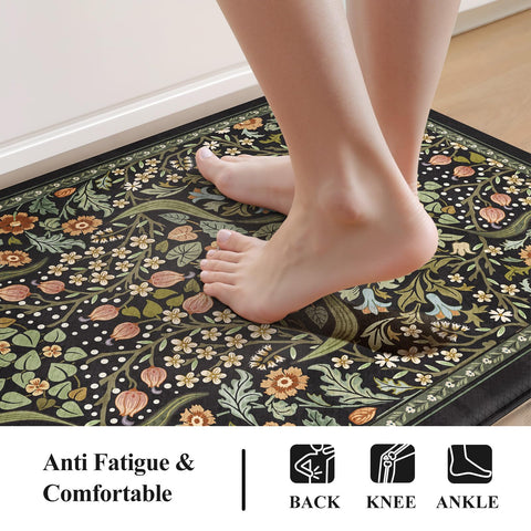 Collive close-up of cushioned 0.47 inch thickness for standing comfort