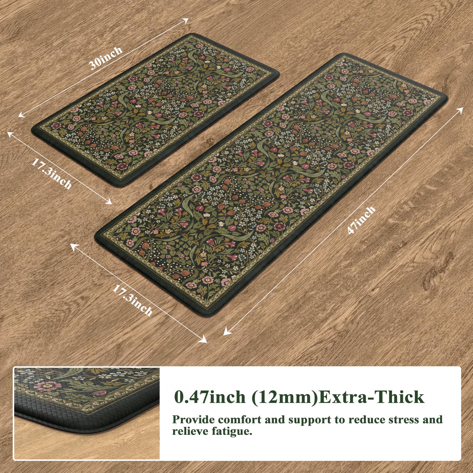 Collive non-slip backing underside preventing movement and enhancing safety