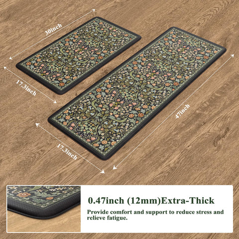 Collive two mats arranged at sink and stove for dual-zone comfort