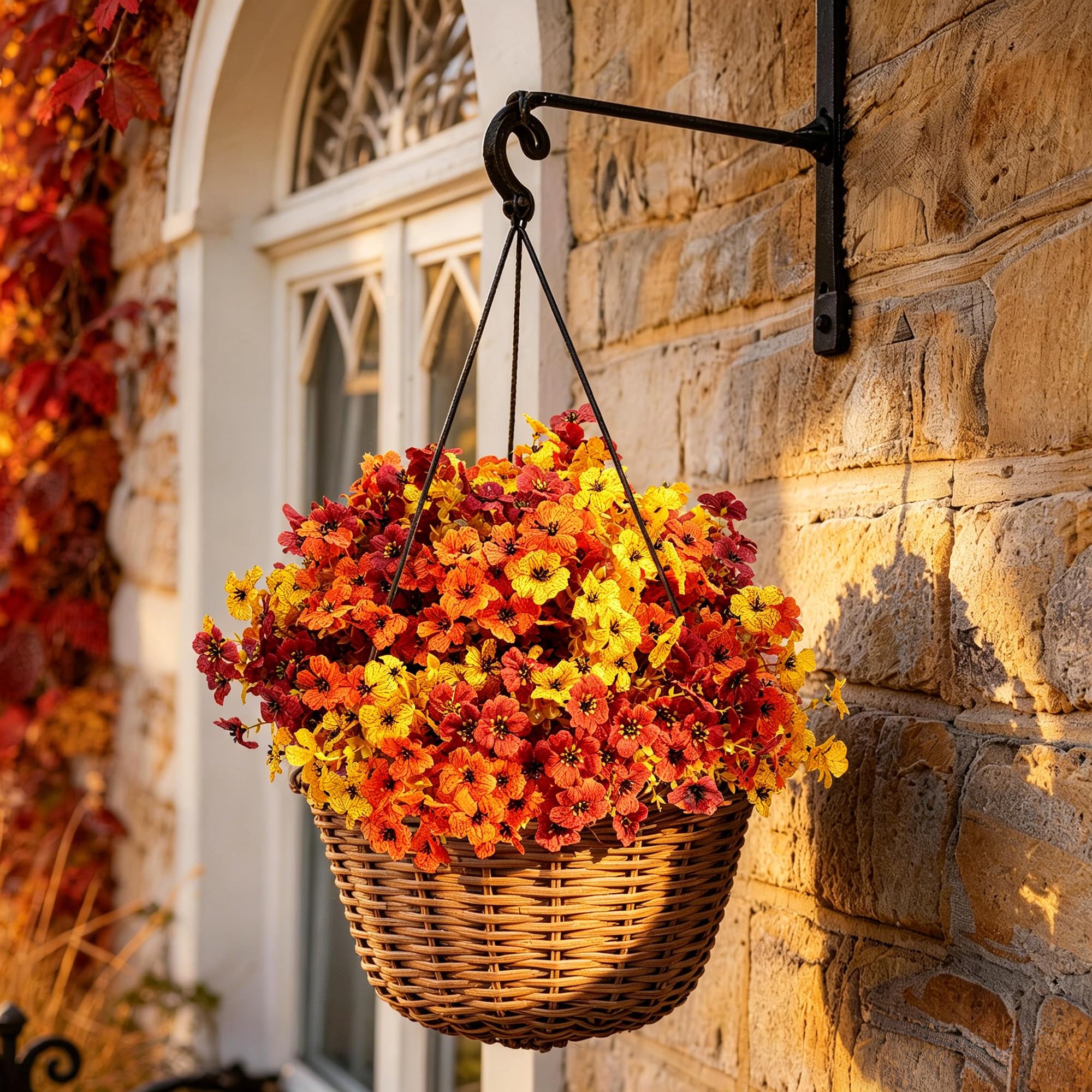 ColoPlay porch planter display adding year-round color to entryway