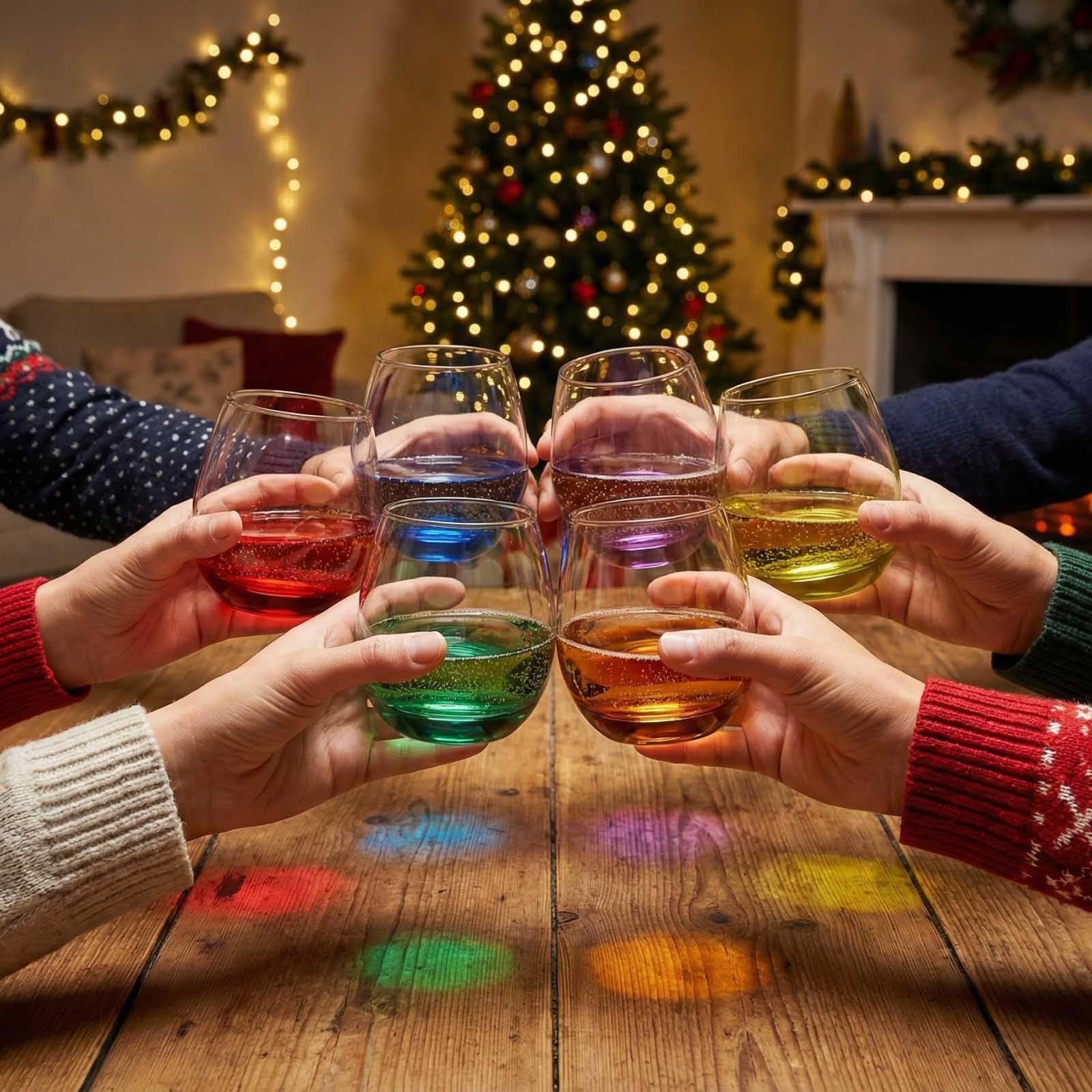 ColoVie stemless glass held in hand demonstrating stable, easy holding