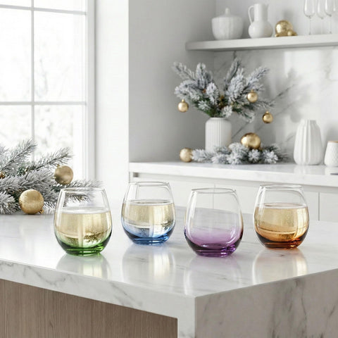 ColoVie glass next to a hand for scale illustrating 15 oz capacity