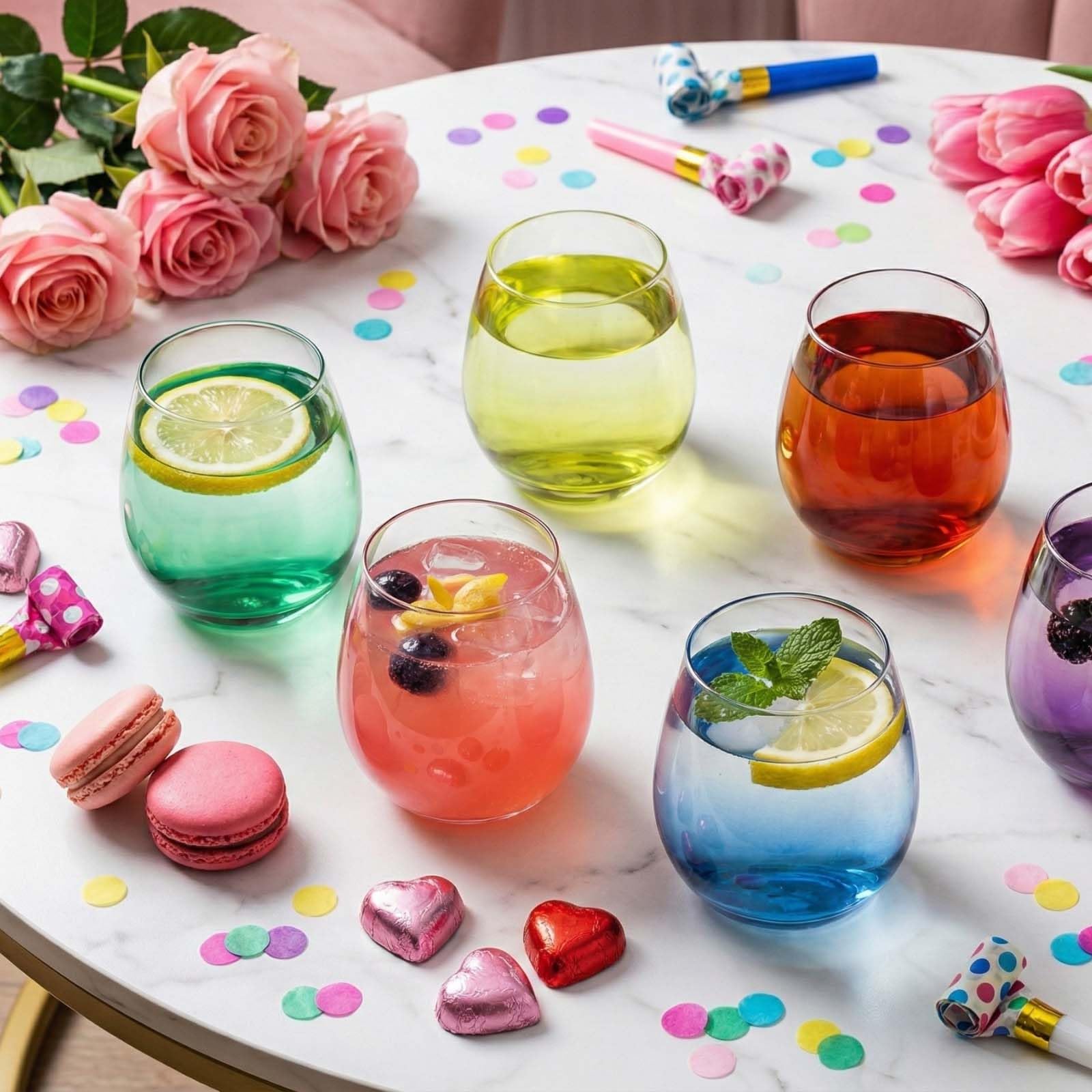 ColoVie glasses at backyard party scene showing outdoor entertaining use