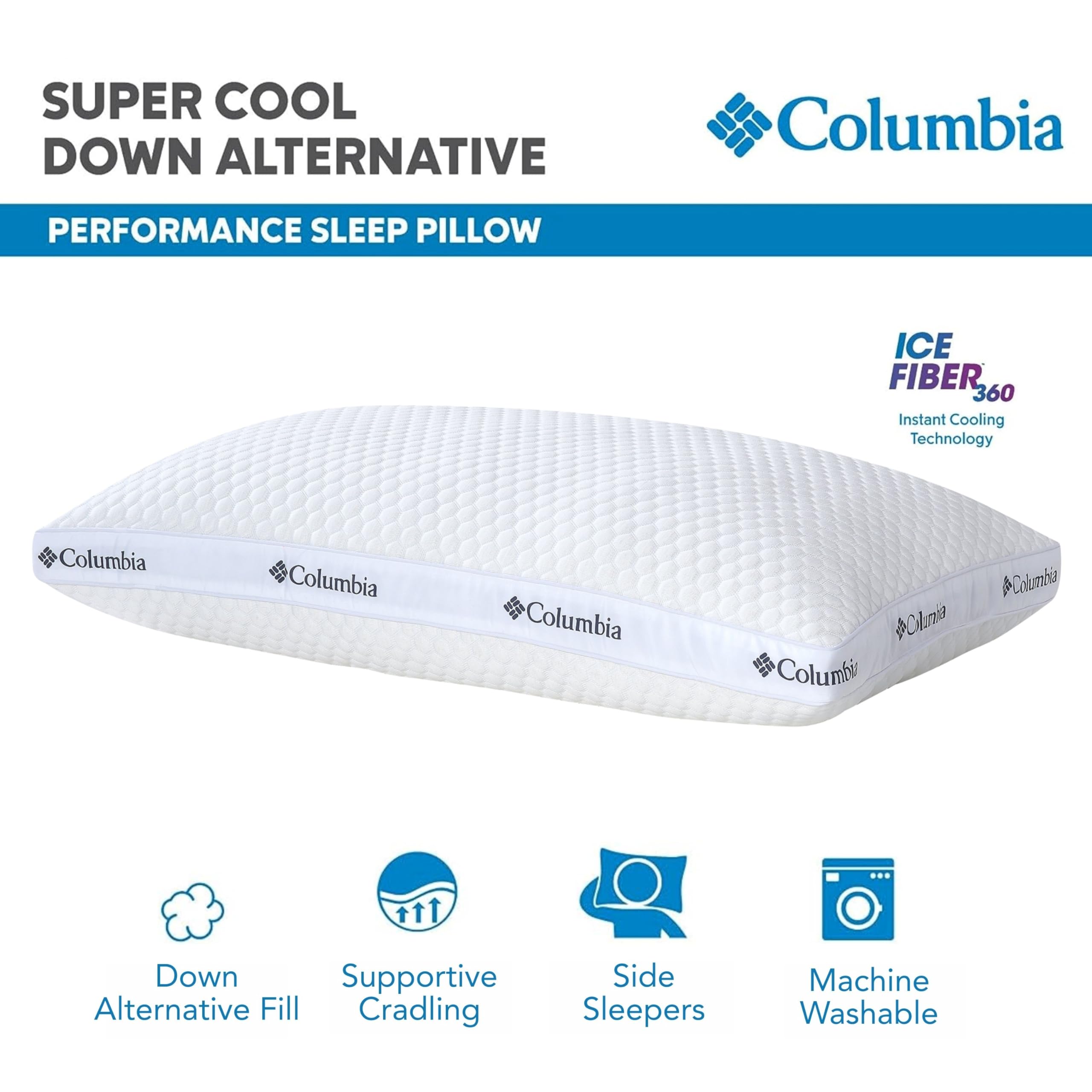 Side view of Columbia pillow gusset demonstrating stable neck support