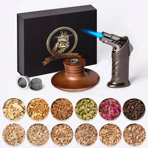 ComboJoy smoker kit packaging showing gift-ready box and benefits