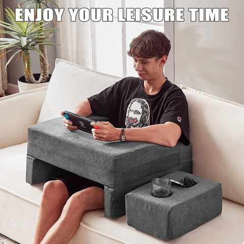 comehealthy in use on bed as reading pillow for relaxed posture