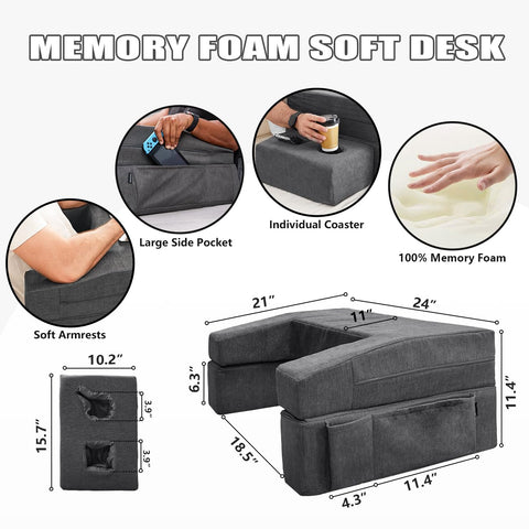 comehealthy side pocket storing phone and remote for quick access