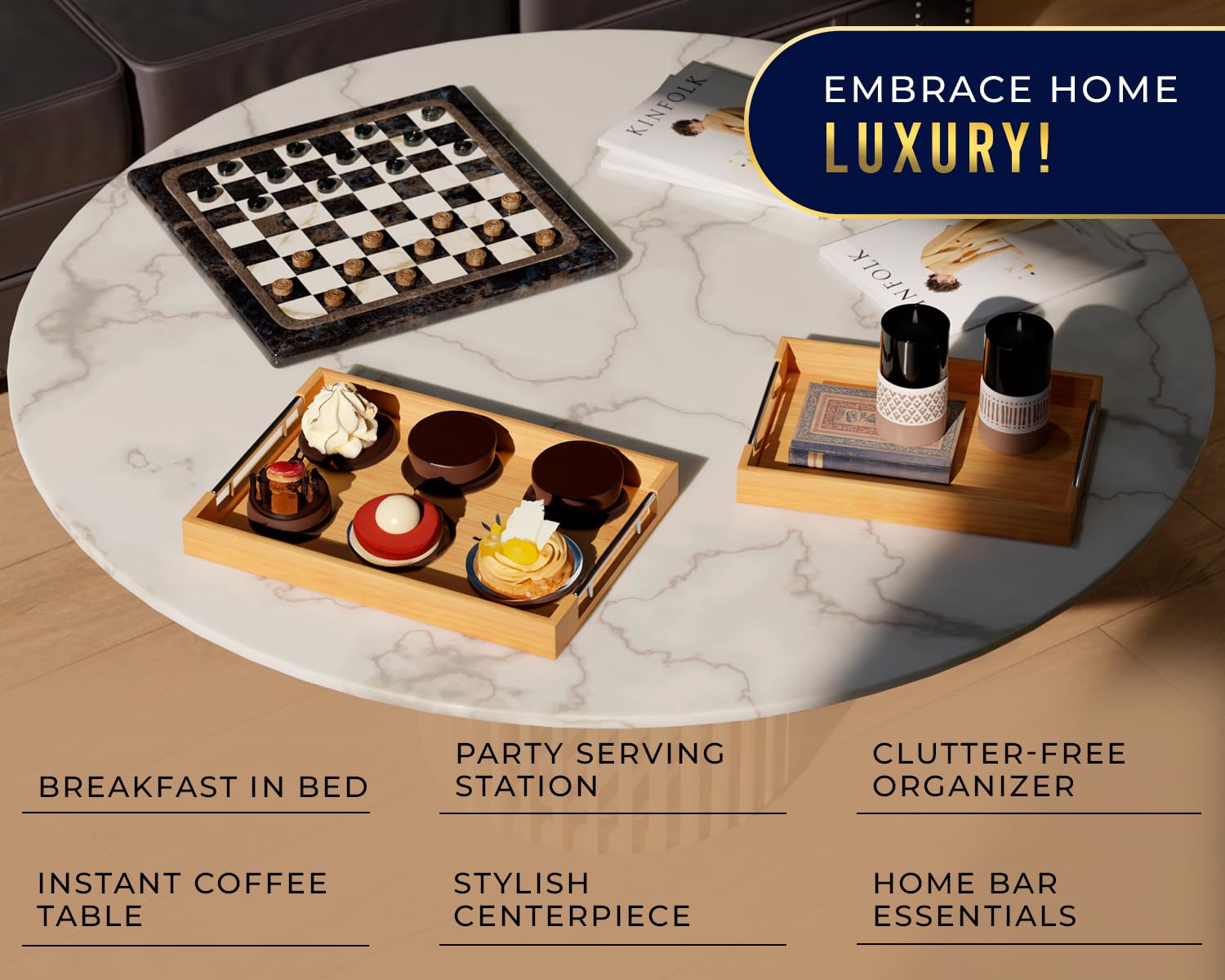 Comfify nested trays demonstrating compact storage and space-saving benefit