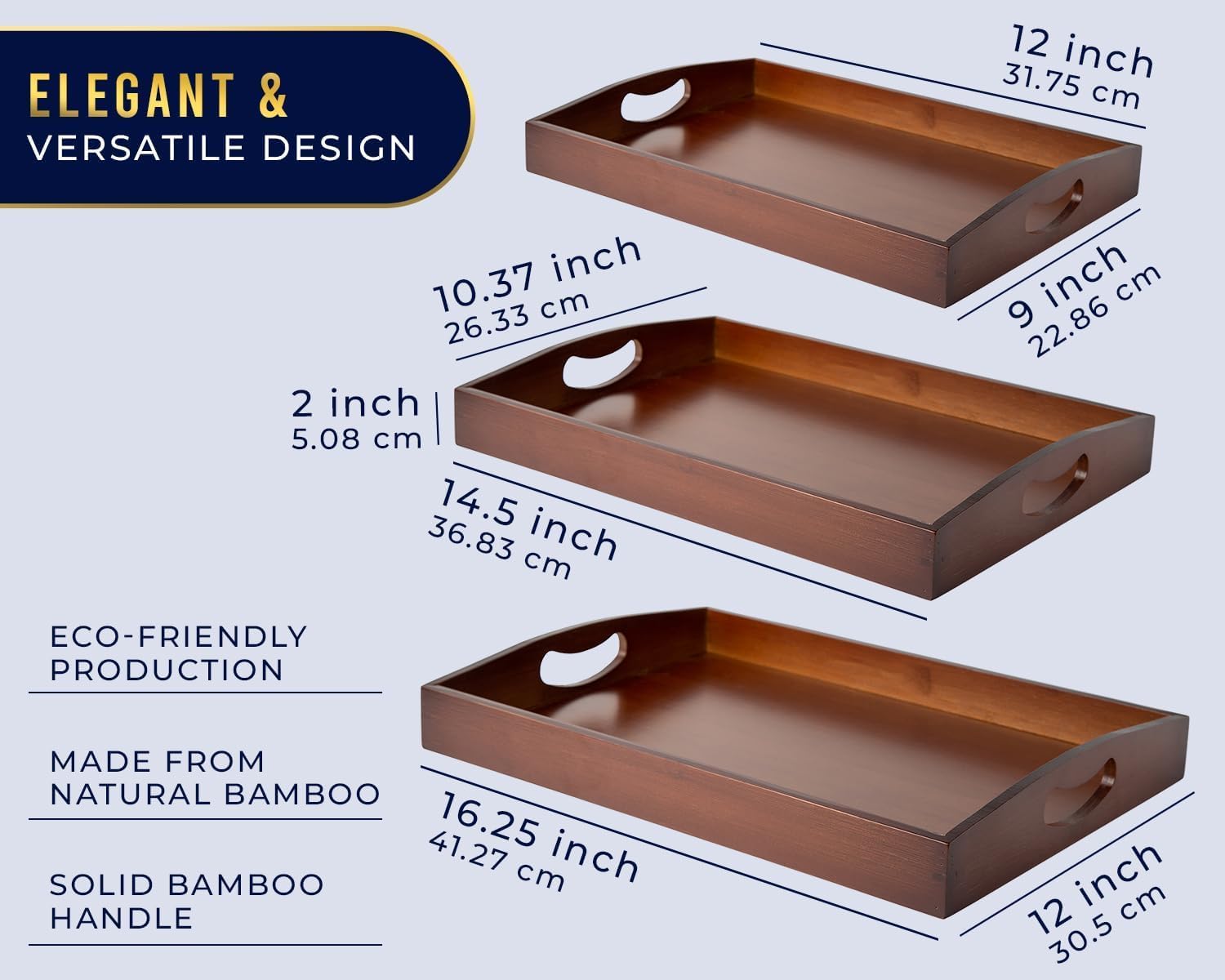 Comfify trays nested stack demonstrating space-saving storage and neat organization