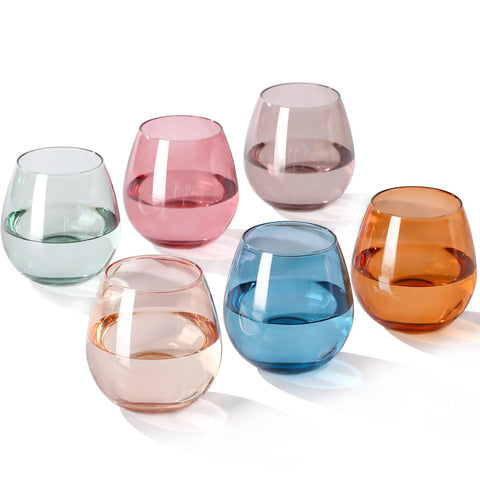 comfit multicolor set front packaging showing six glasses and box, attractive gift presentation