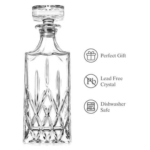 Comfome decanter glass stopper close-up highlighting secure seal benefit