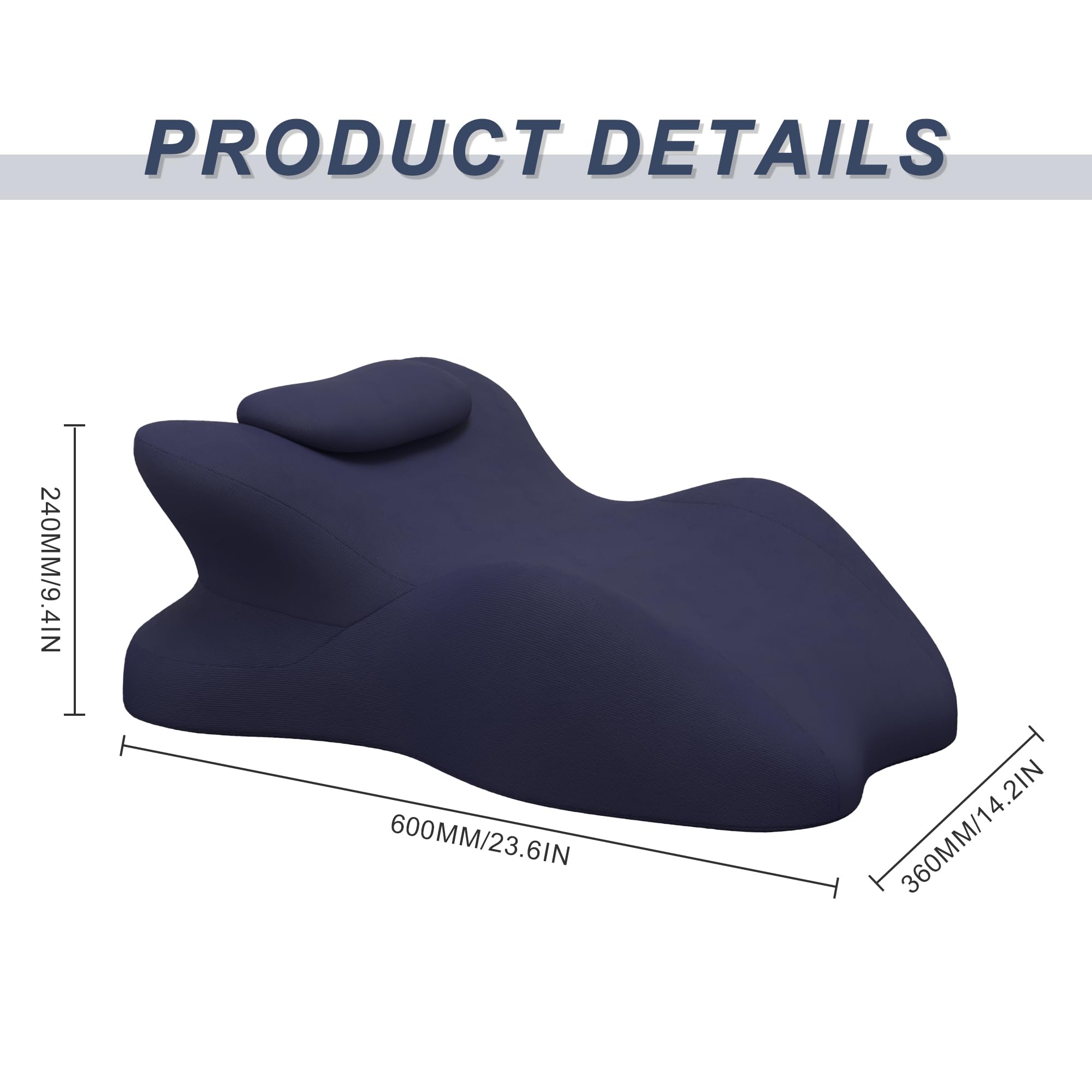 Comforshare Home close-up of contoured foam zones demonstrating targeted body alignment
