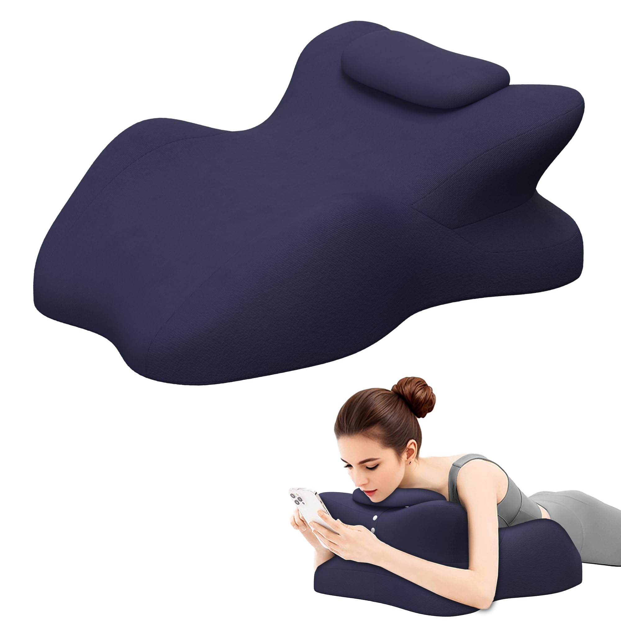 Comforshare Home front view of wedge pillow showing shape and cover for comfortable support