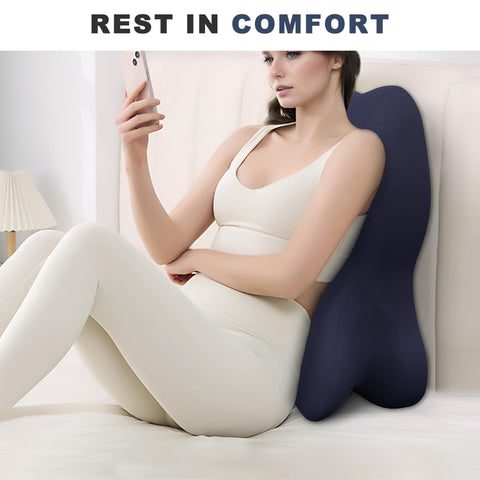 Comforshare Home lifestyle shot on sofa showing versatile support for lounging and TV