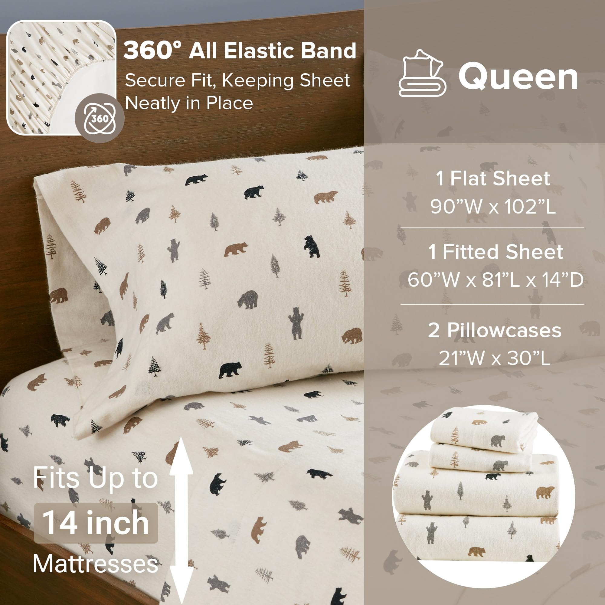 Comfort Spaces made bed in cozy bedroom scene showing inviting comfort benefit