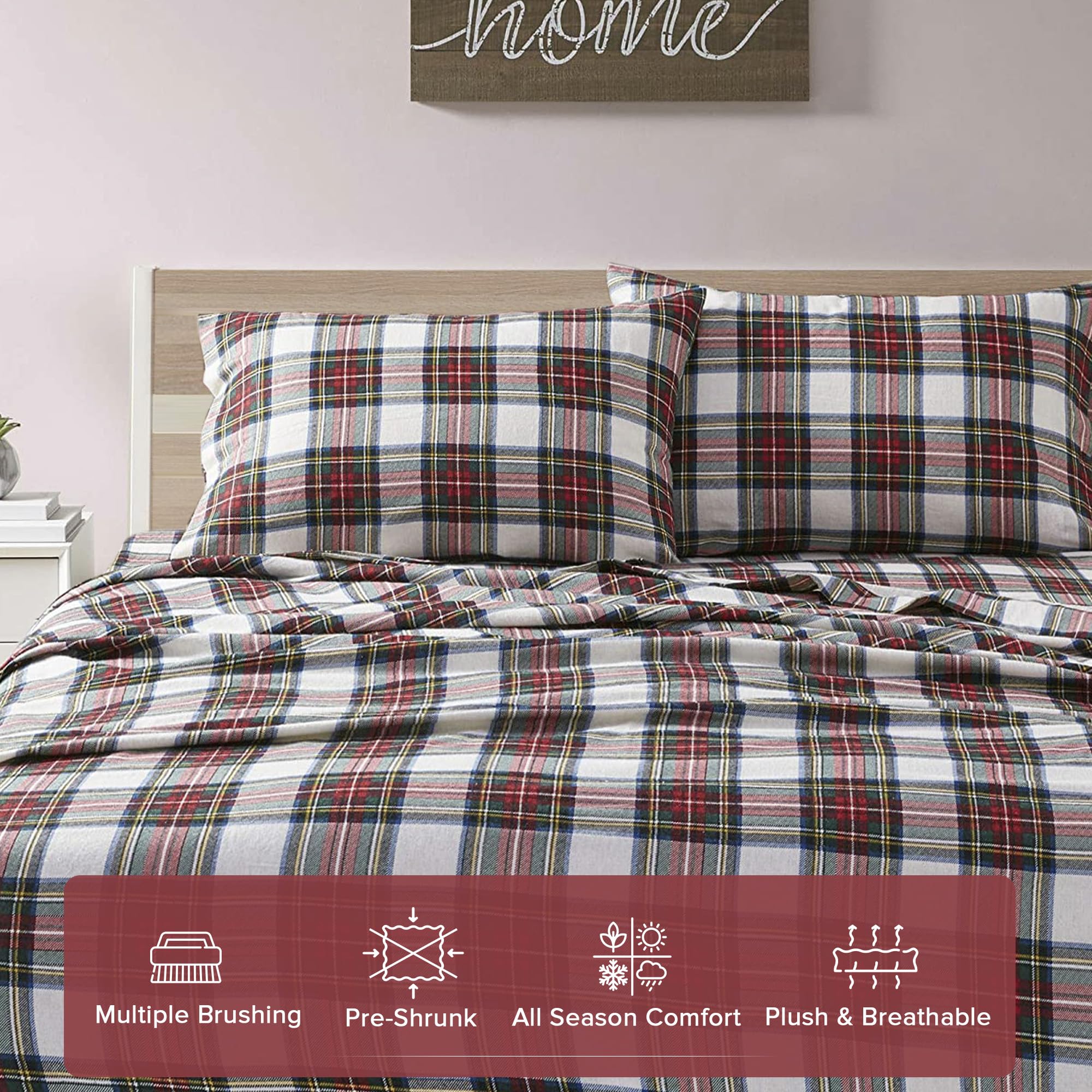 Comfort Spaces close-up brushed flannel texture showing ultra-soft warmth benefit