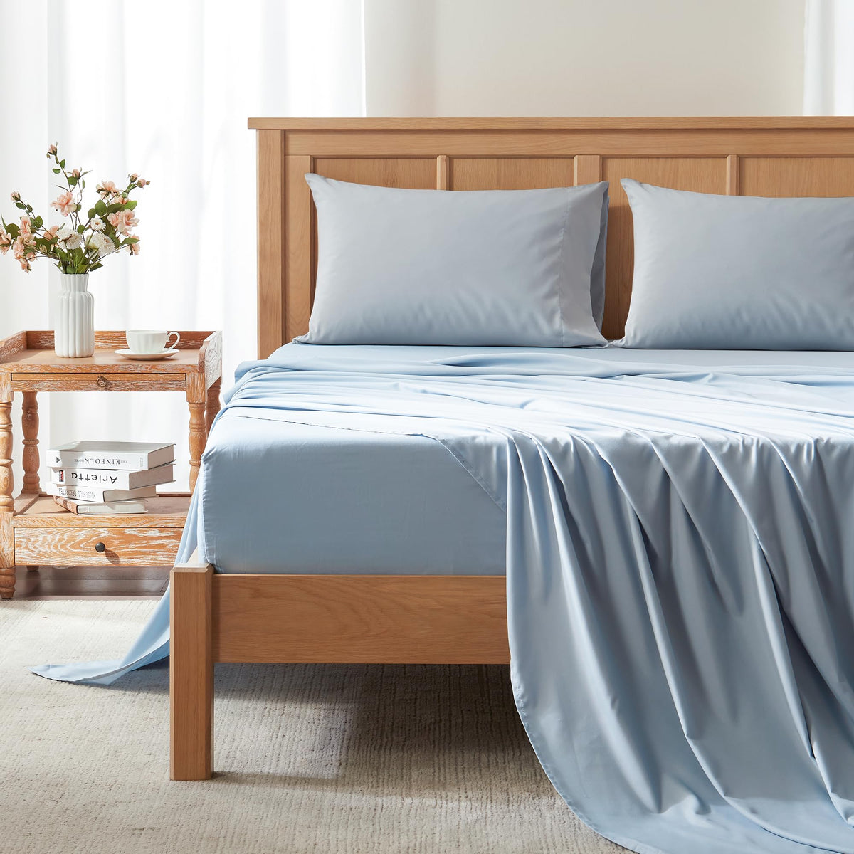 Comfort Spaces front packaging showing full King 4-piece set and clear contents benefit