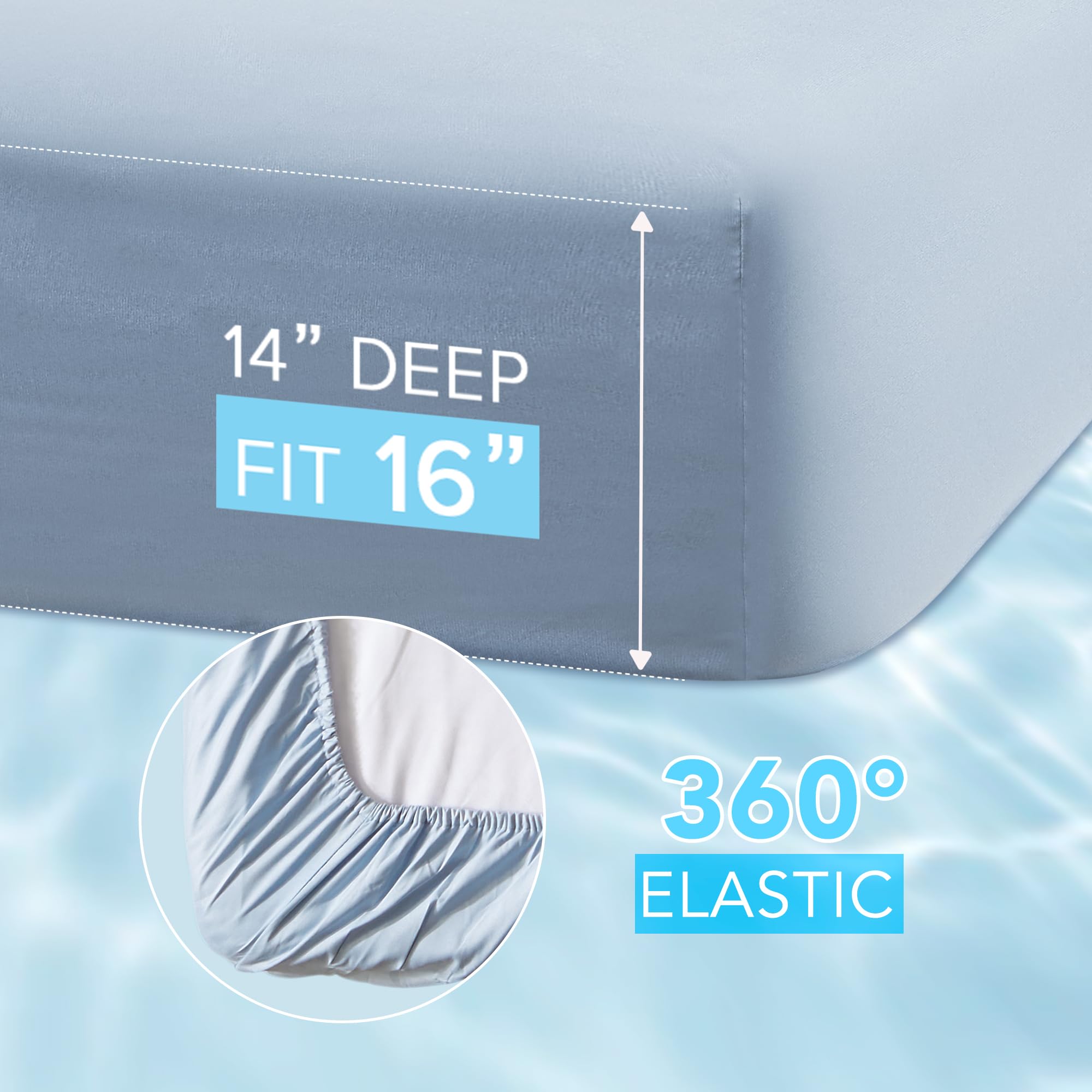 Comfort Spaces sheets on a made bed showing breathable look and cooler-sleep benefit