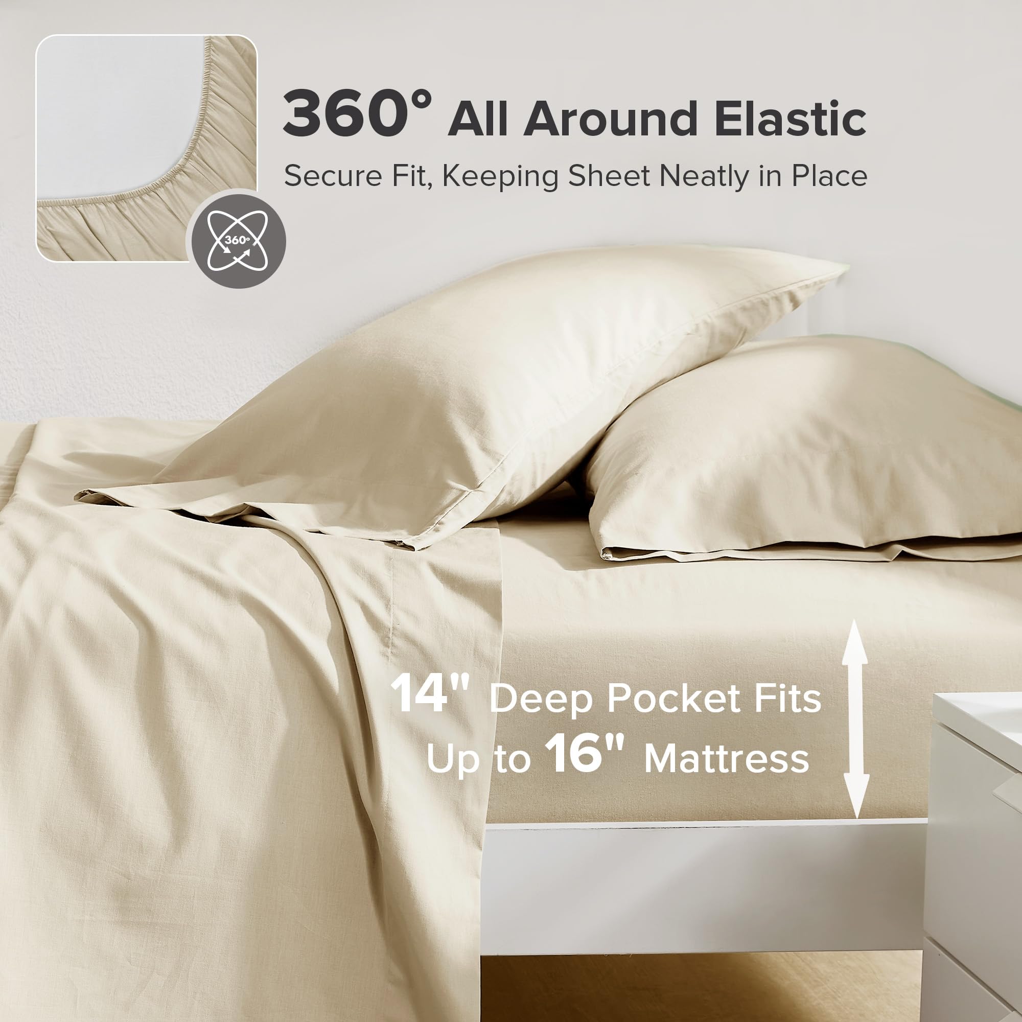 Comfort Spaces pillowcase close-up showing stitching quality and durable finish