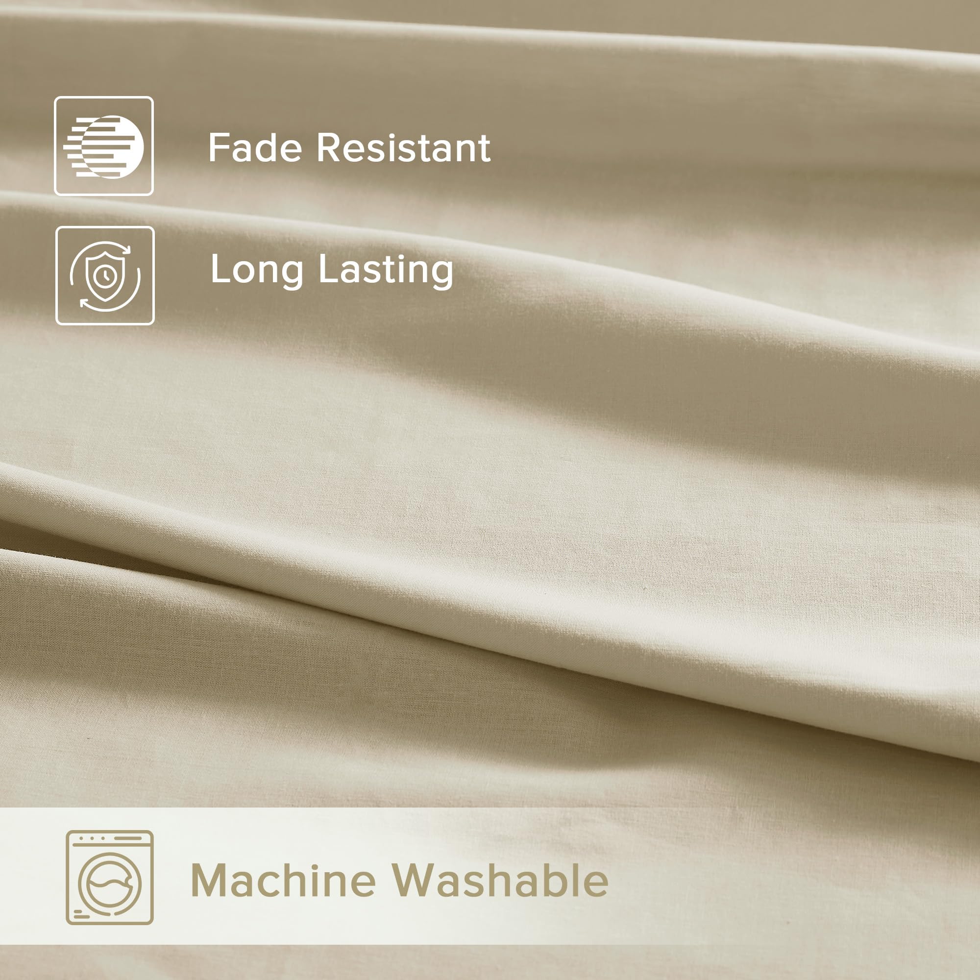 Comfort Spaces sheets after wash showing softened fabric and relaxed finish