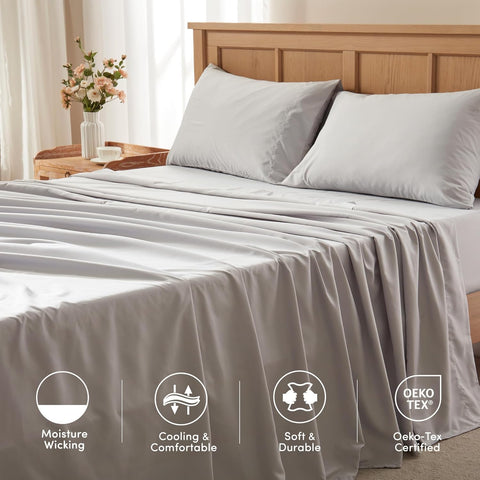 Comfort Spaces fabric close-up revealing CoolMax microfiber texture for breathability