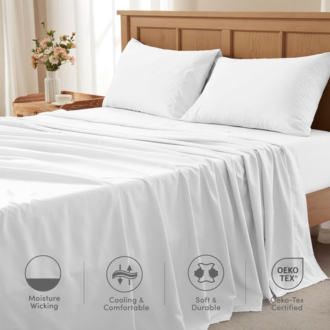 Comfort Spaces fabric weave macro showing CoolMax texture for faster moisture evaporation