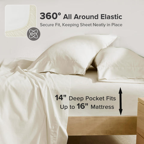 Comfort Spaces fitted sheet pocket detail demonstrating 14 inch fit and secure hold