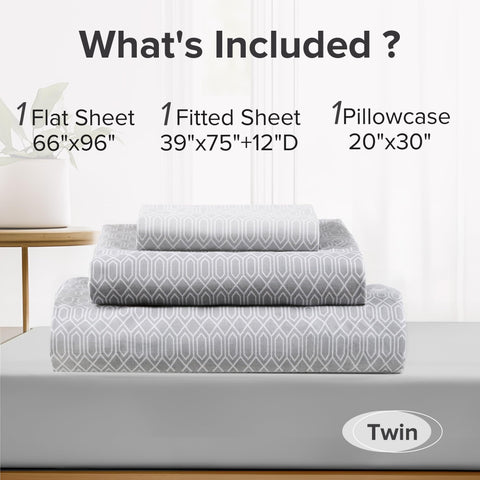 Comfort Spaces folded sheet set ready to store demonstrating neat organization and easy care
