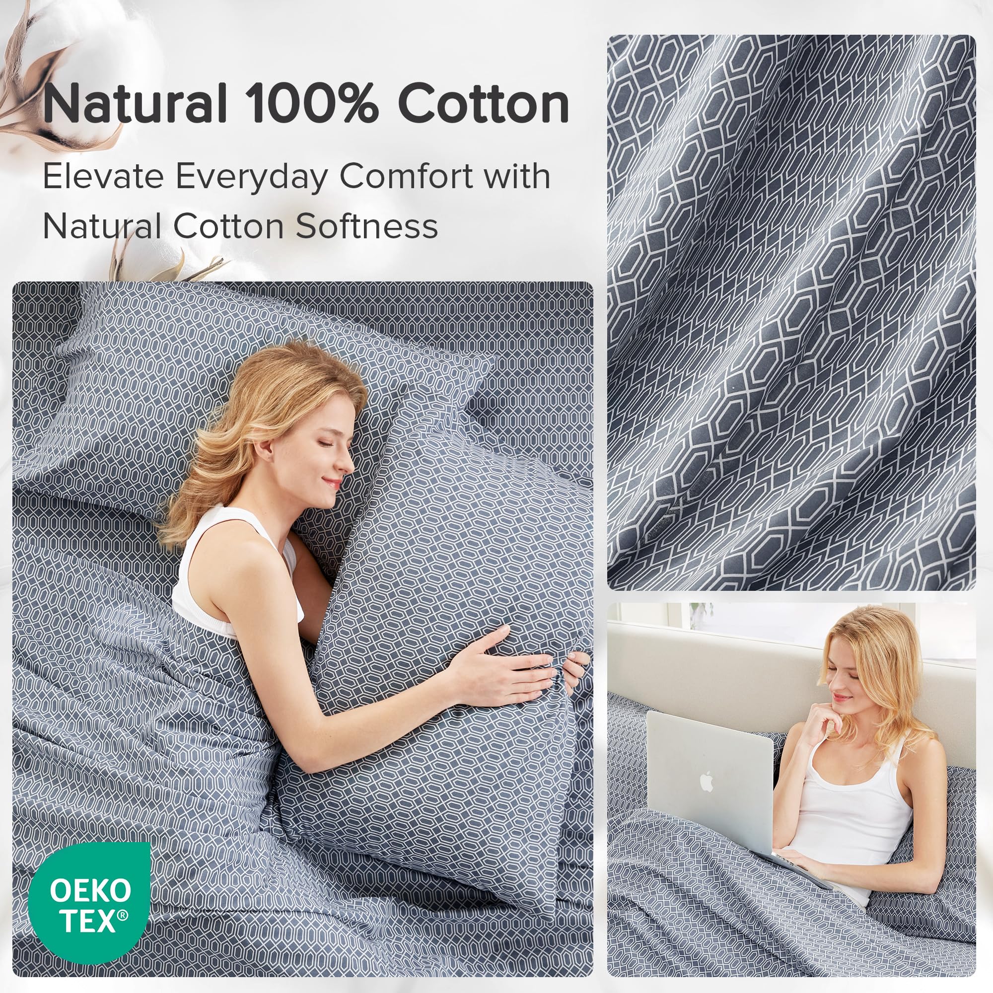 Comfort Spaces folded sheet stack demonstrating neat storage and versatility