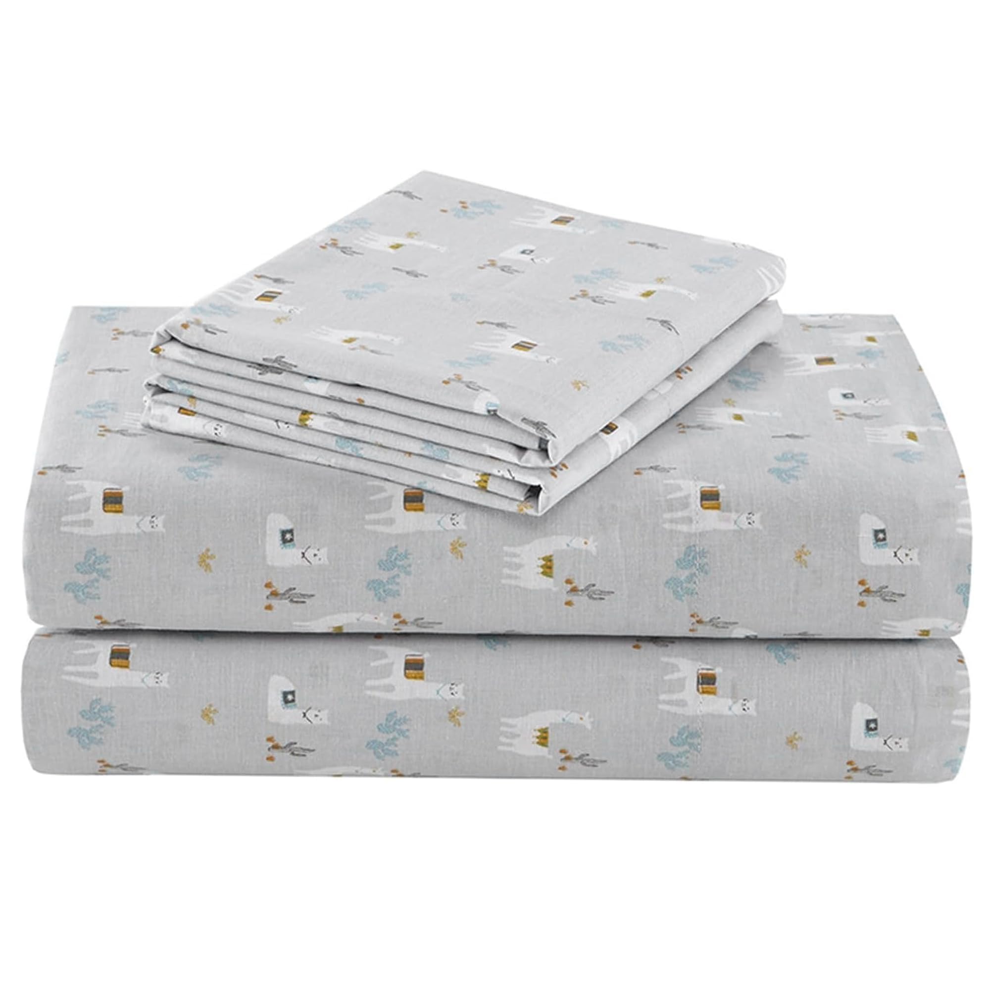 Comfort Spaces front packaging showing Lama Multi print and set contents