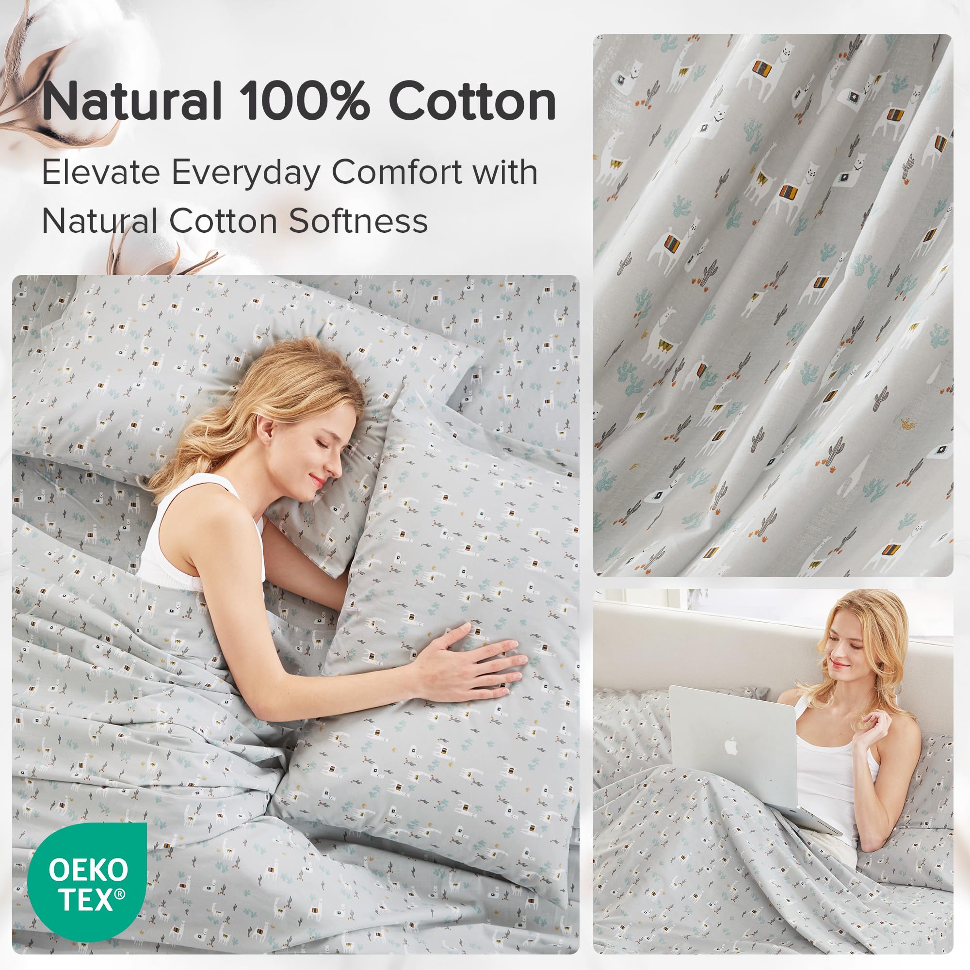Comfort Spaces on queen bed styled with pillows to show full look