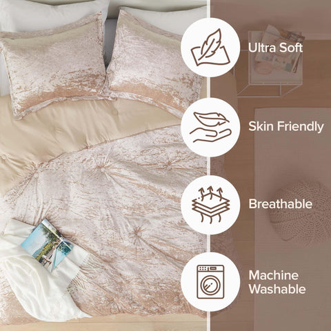 Comfort Spaces reverse brushed microfiber circular pattern showcasing soft touch comfort