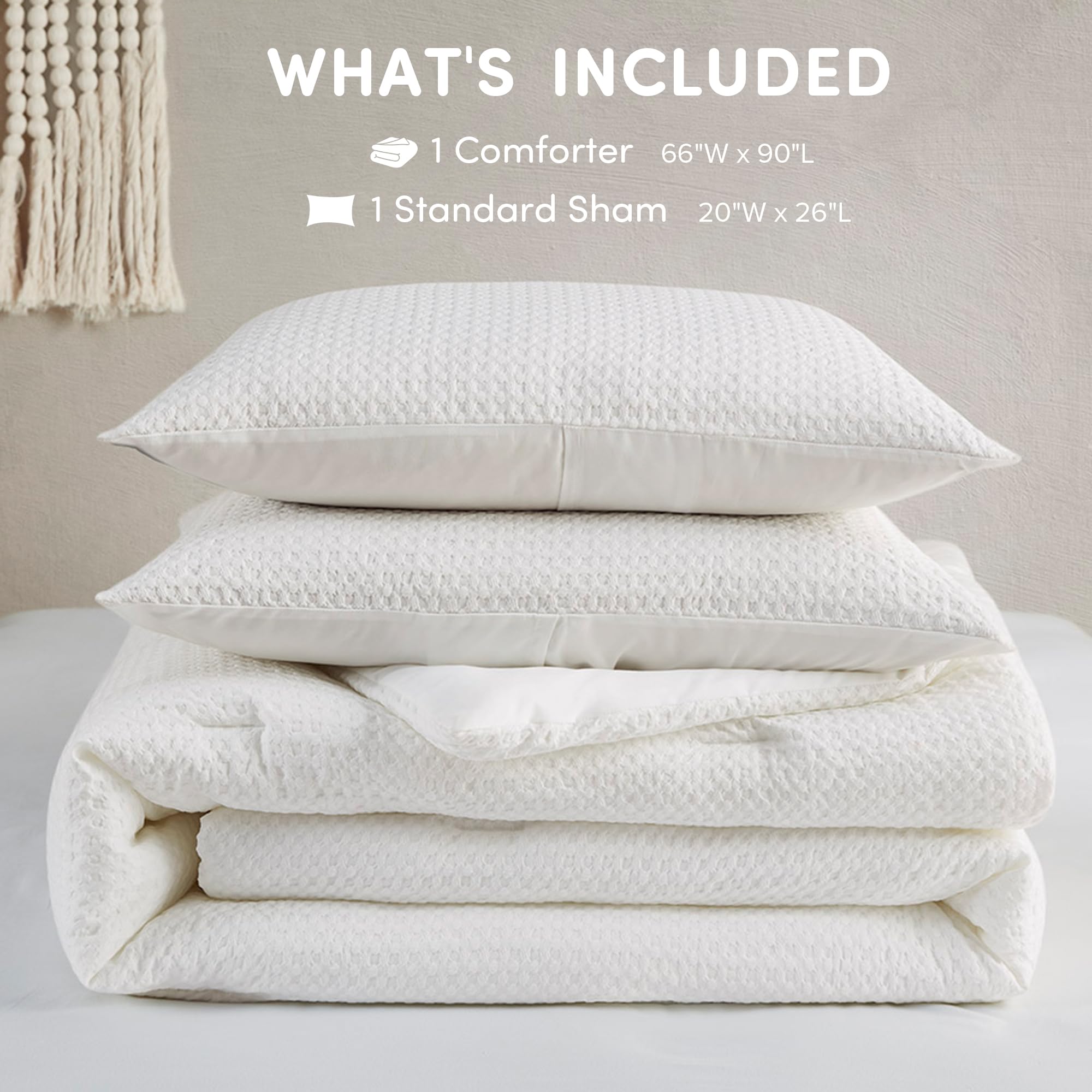 Comfort Spaces compressed packaging before fluffing, easy unbox setup