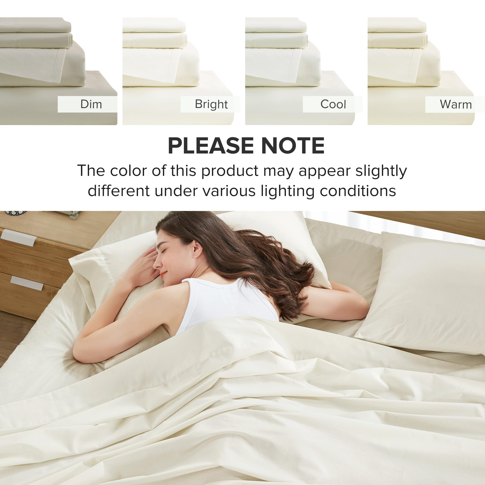 Comfort Spaces packaging with unboxed sheets showing included four-piece contents