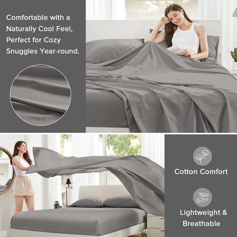 Comfort Spaces pillowcase close-up displaying stitching quality and soft feel