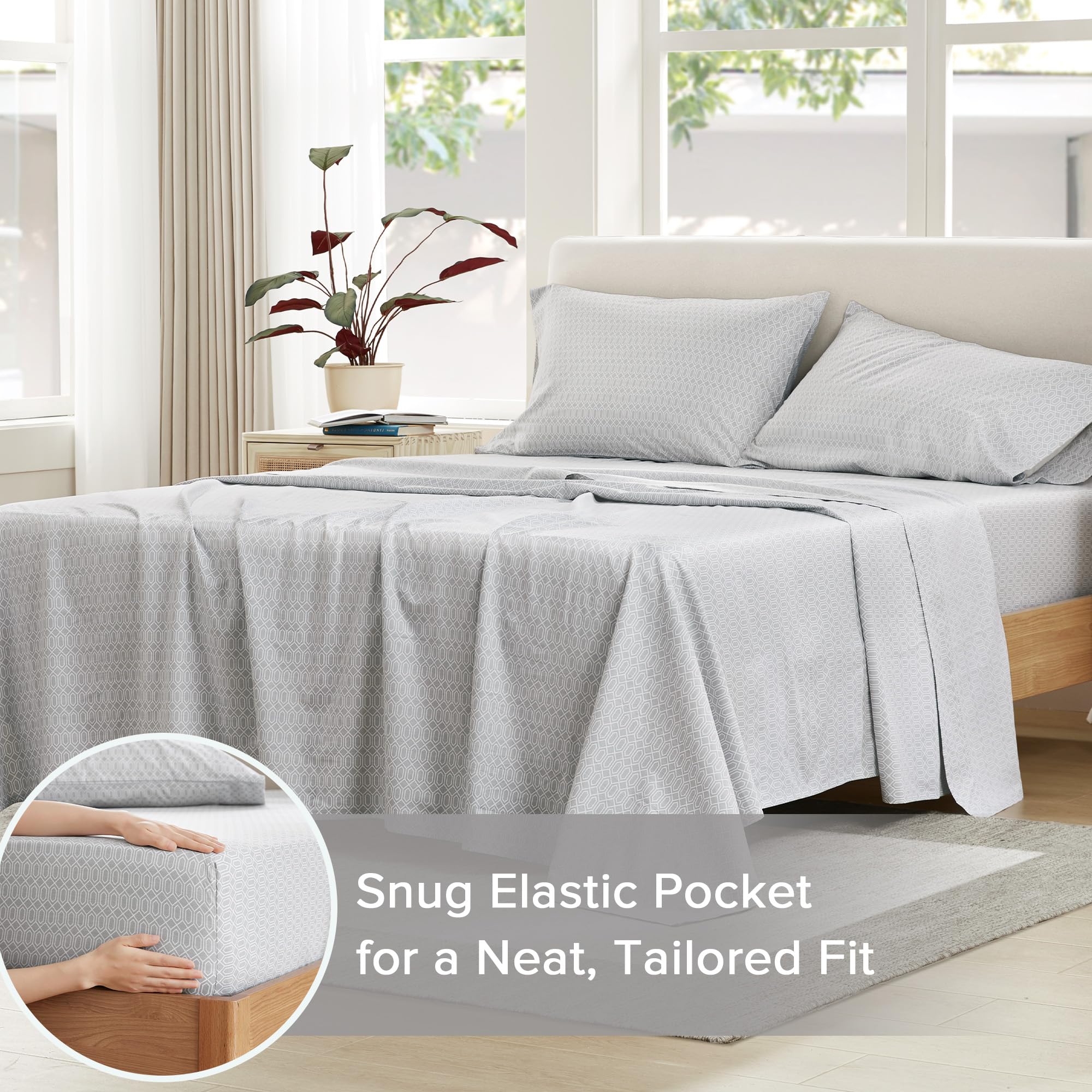 Comfort Spaces pillowcase detail showing stitching and soft finish for comfortable head support