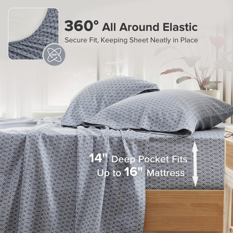Comfort Spaces pillowcase detail highlighting print and smooth finish