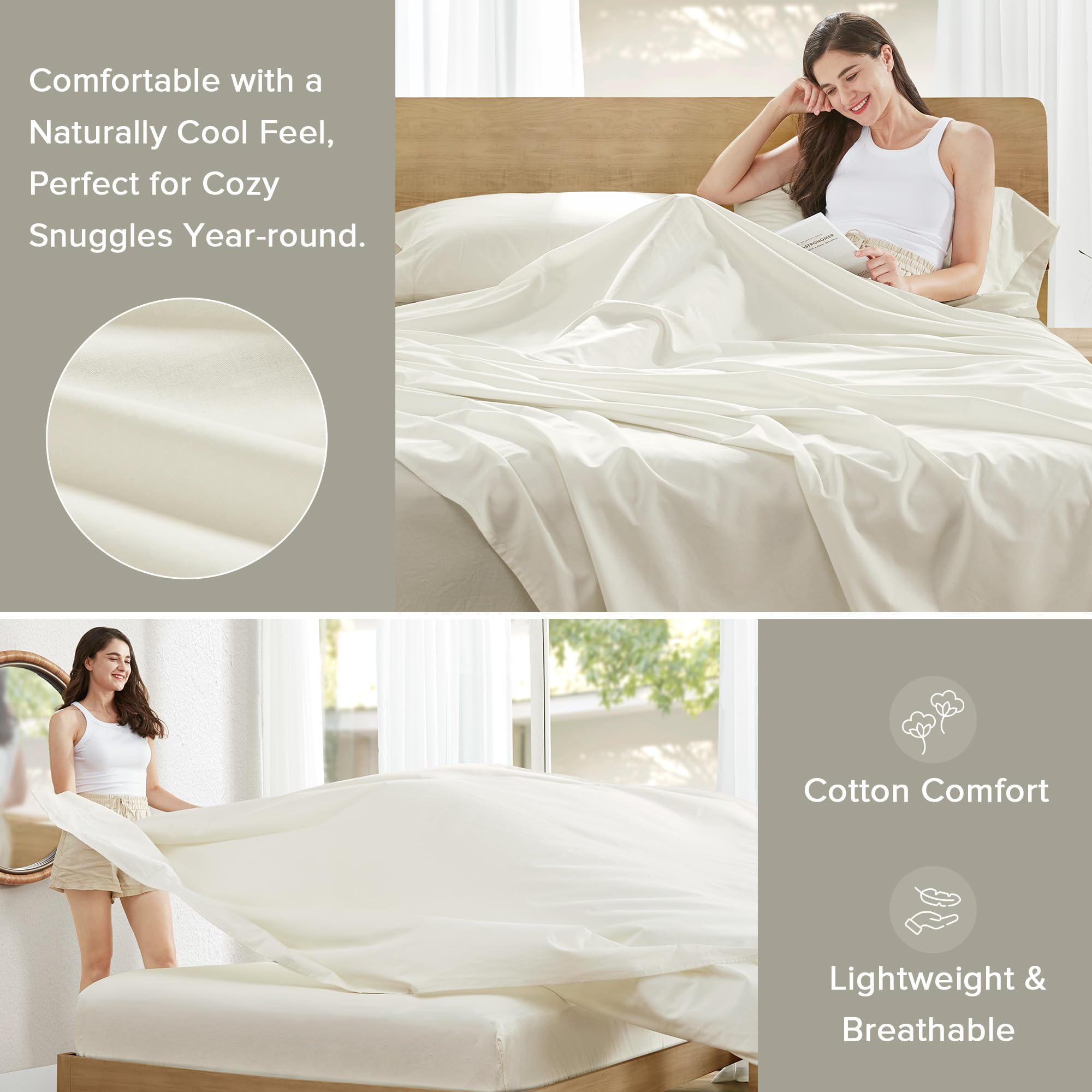 Comfort Spaces pillowcase stitching close-up showing neat seams and lasting durability