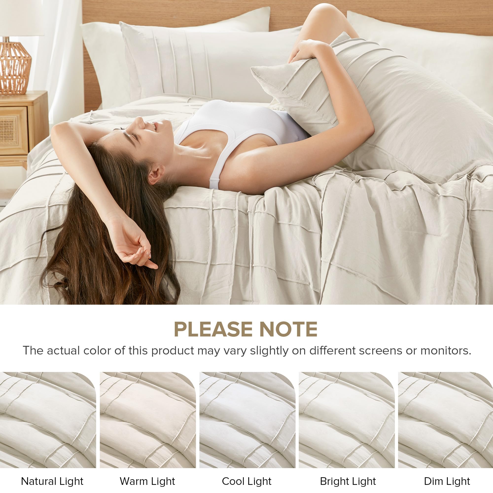 Comfort Spaces comforter in morning light with coffee, invites comfortable relaxation