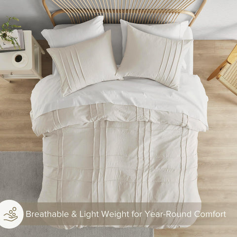 Comfort Spaces Porter standard sham front with matching pleat and simple, polished look