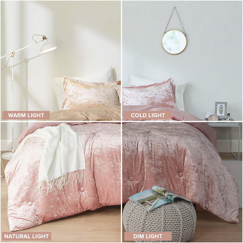 Comfort Spaces comforter on twin mattress showing size and fit for coverage