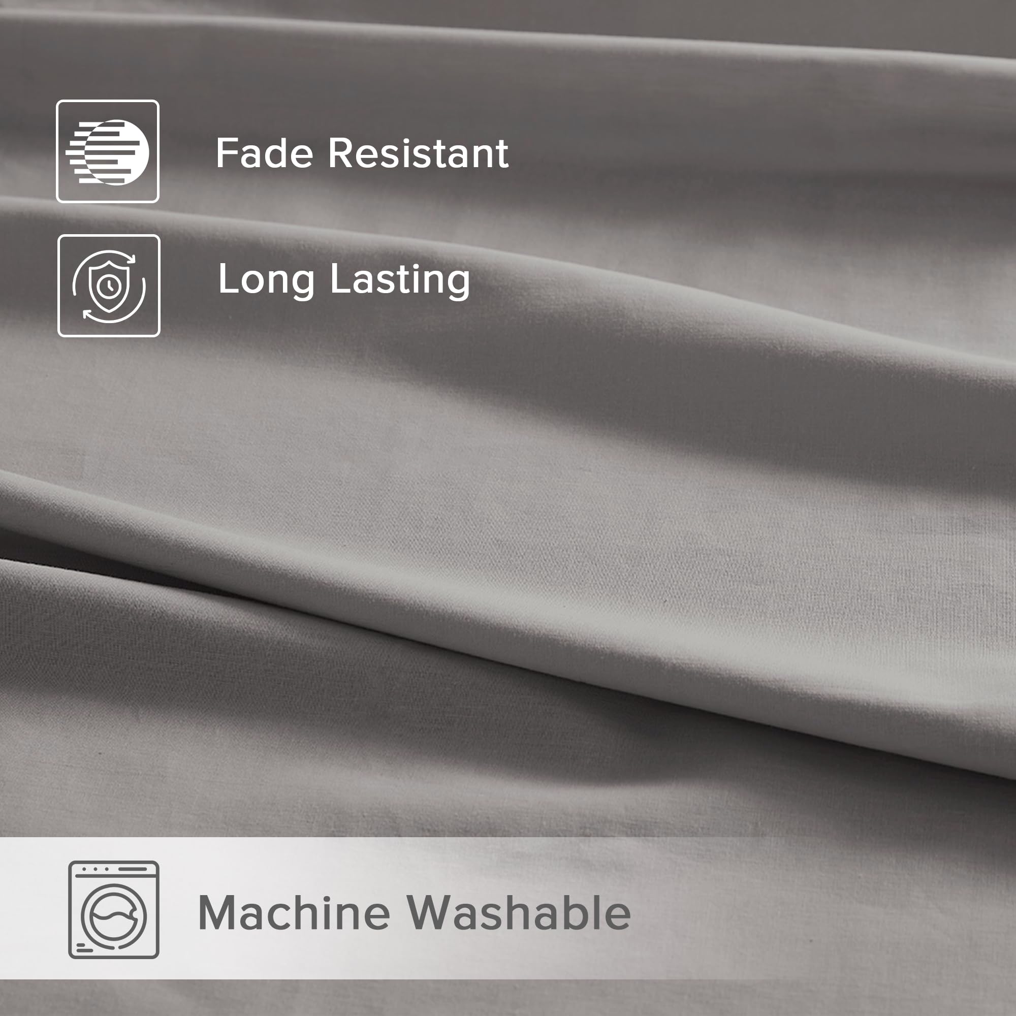 Comfort Spaces two Twin XL sheets on split-king bed showing compatibility for split king