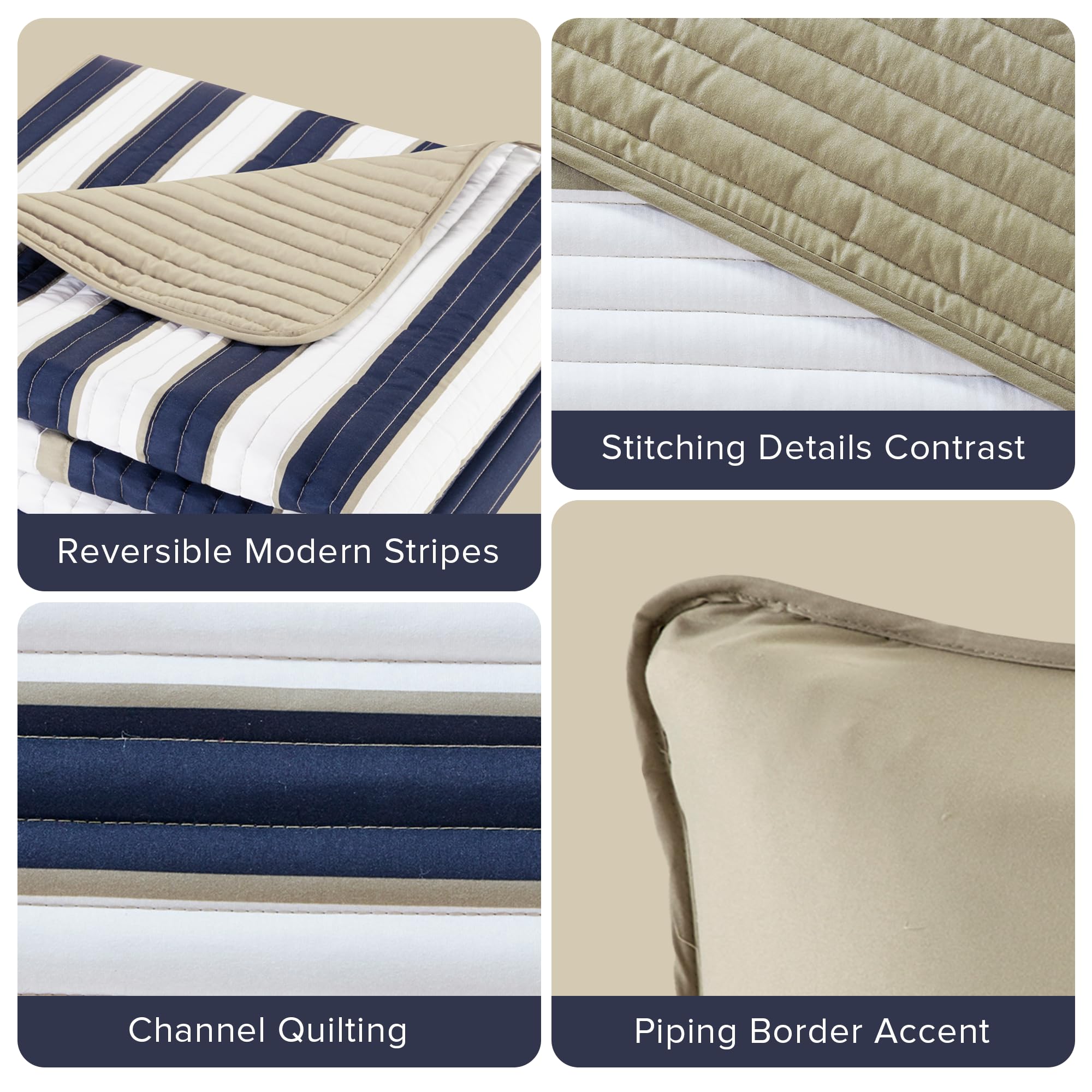 Comfort Spaces Verone styled on a twin bed in a casual bedroom for room refresh