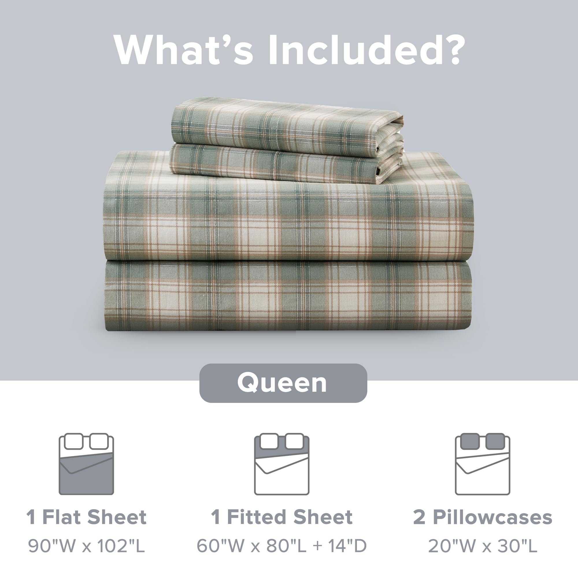 Comfort Spaces flat sheet draped to show full size and crisp percale feel