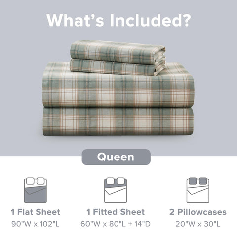 Comfort Spaces flat sheet draped to show full size and crisp percale feel