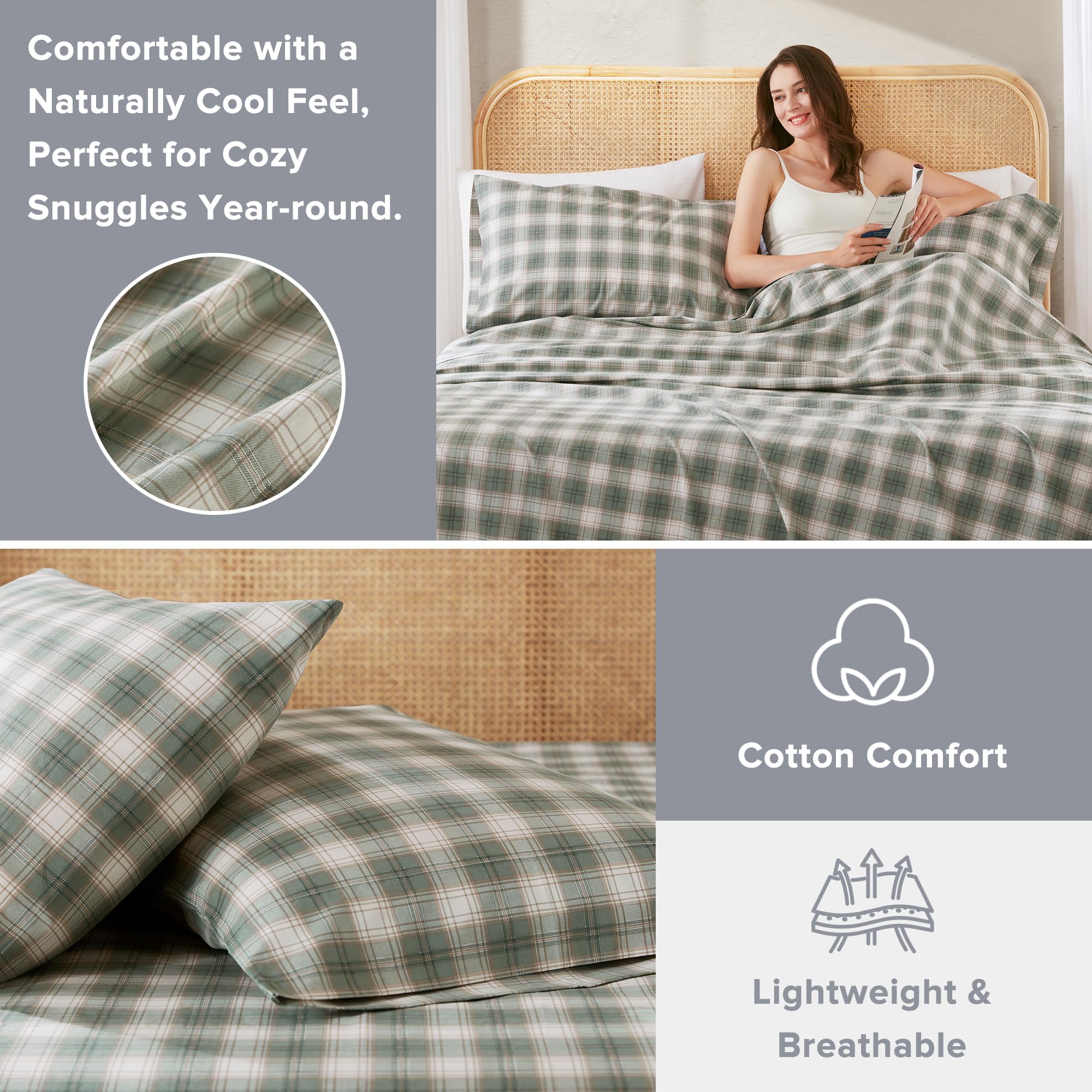 Comfort Spaces on queen bed lifestyle scene showing cool, stylish bedroom
